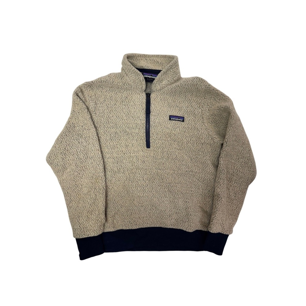 Patagonia Womens Woolyester Fleece Pullover Oatmeal Sweater 26950 Small